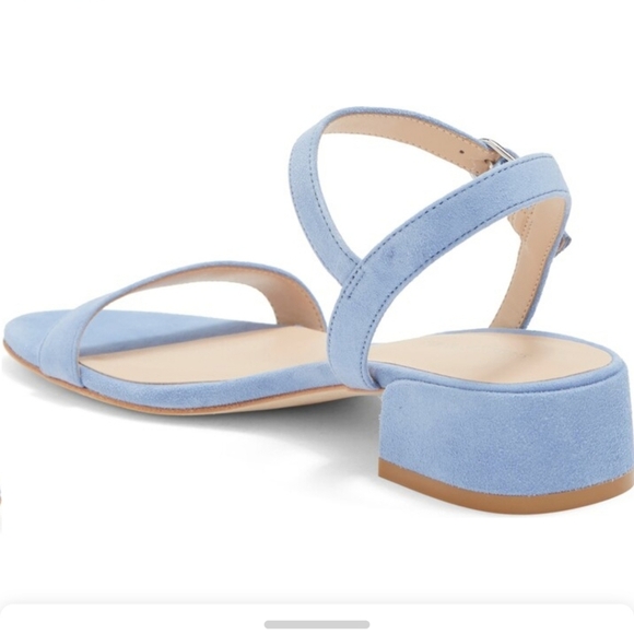 New Stuart Weitzman Tibbey Suede Sandal Periwinkle 5.5 - Picture 3 of 10